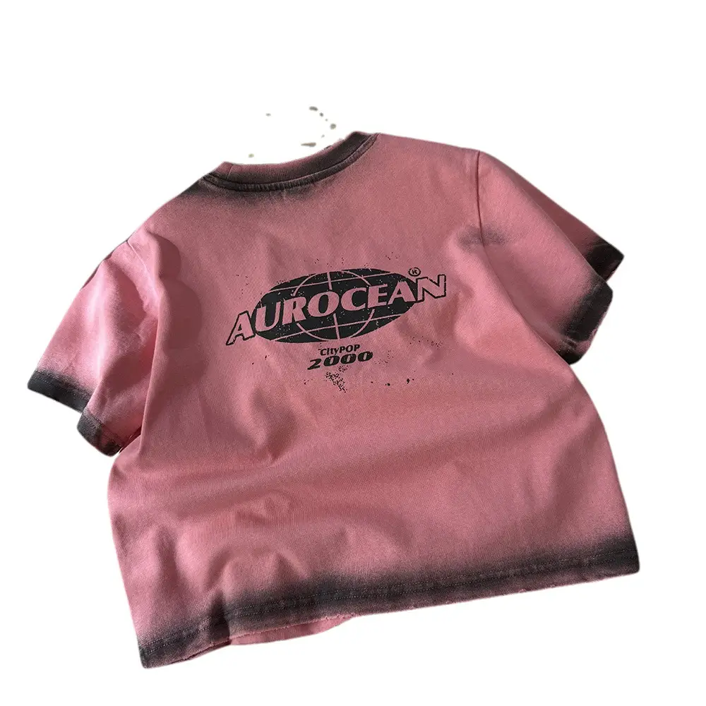 Kids Korean Style Pink Printed T-Shirt 2025 Spring Summer - Image 6