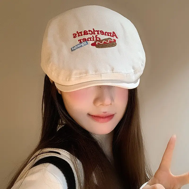 American-style Retro Embroidered Cap for Women - Image 5
