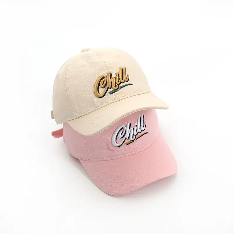 Pink Black Hill Letter Embroidered Baseball Cap for Girls - Image 11