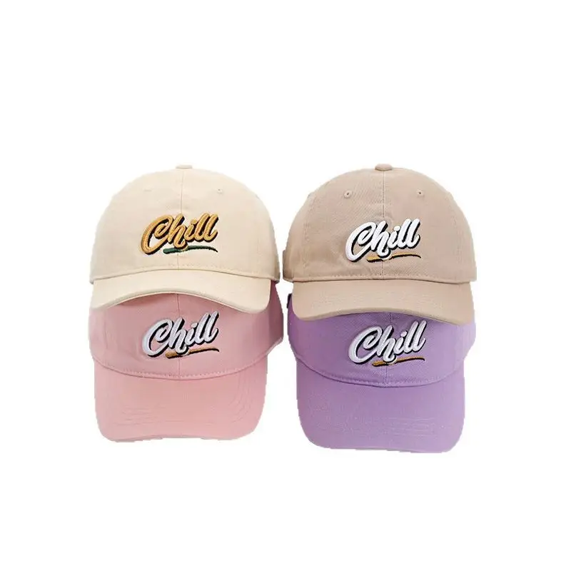 Pink Black Hill Letter Embroidered Baseball Cap for Girls - Image 12