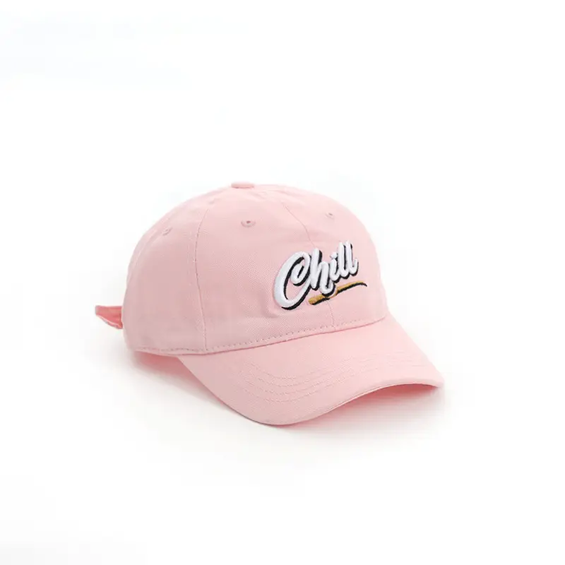 Pink Black Hill Letter Embroidered Baseball Cap for Girls - Image 4