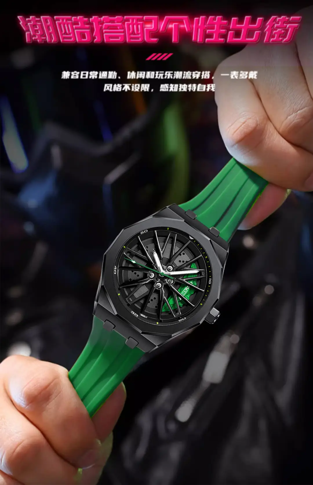 CHAXIGO new brand watch wheel turning quartz watch cross-border fashion waterproof men's watch — feature 8