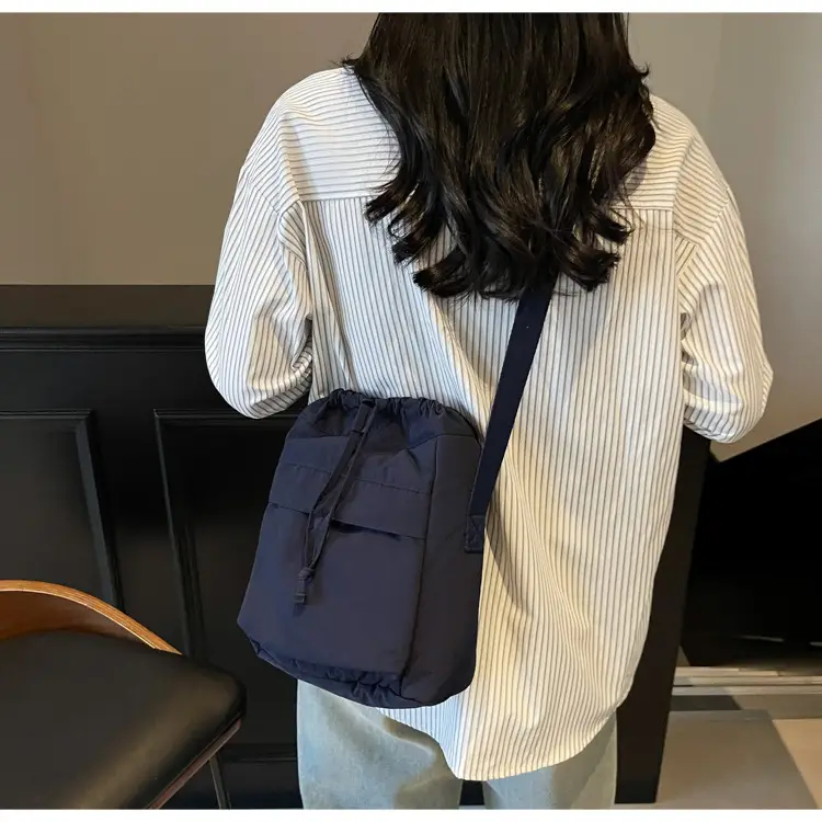 Women's Tan Nylon Bucket Bag 2025 Casual Shoulder Bag — feature 29