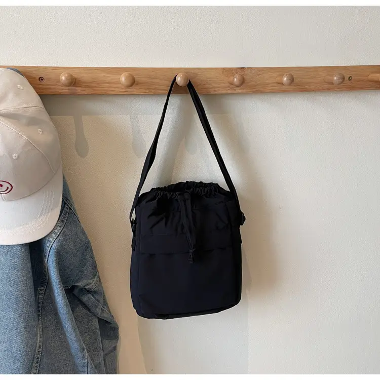 Women's Tan Nylon Bucket Bag 2025 Casual Shoulder Bag — feature 38