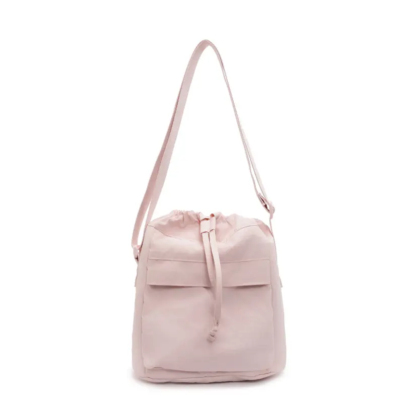 Women's Tan Nylon Bucket Bag 2025 Casual Shoulder Bag - Image 4