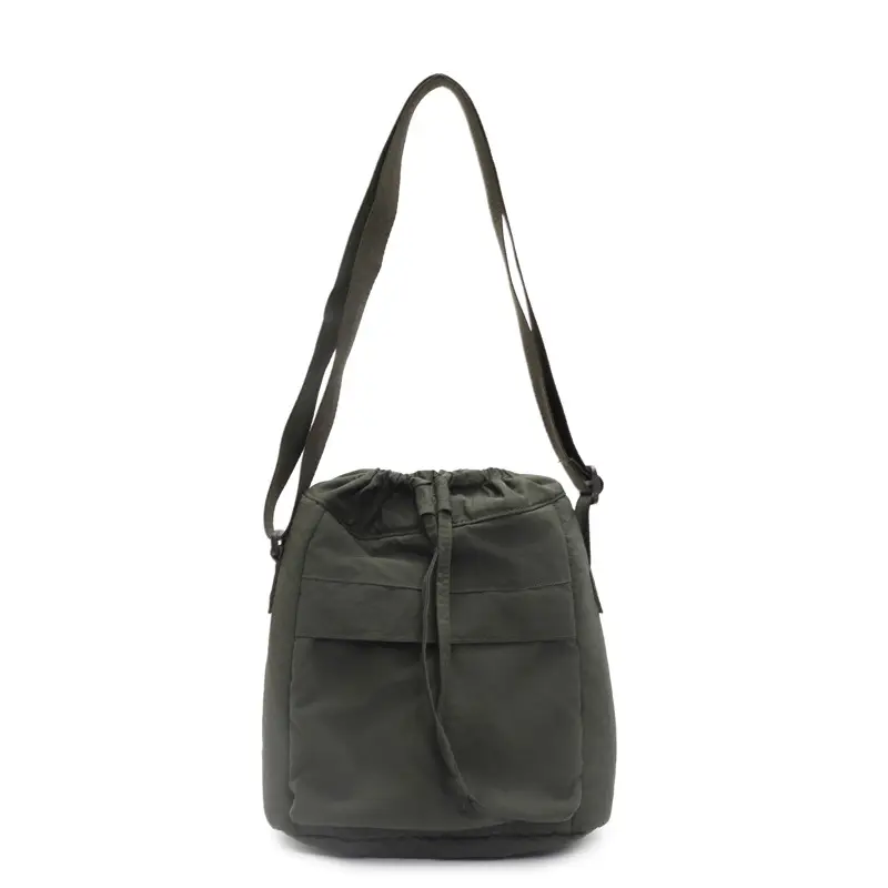 Women's Tan Nylon Bucket Bag 2025 Casual Shoulder Bag - Image 5