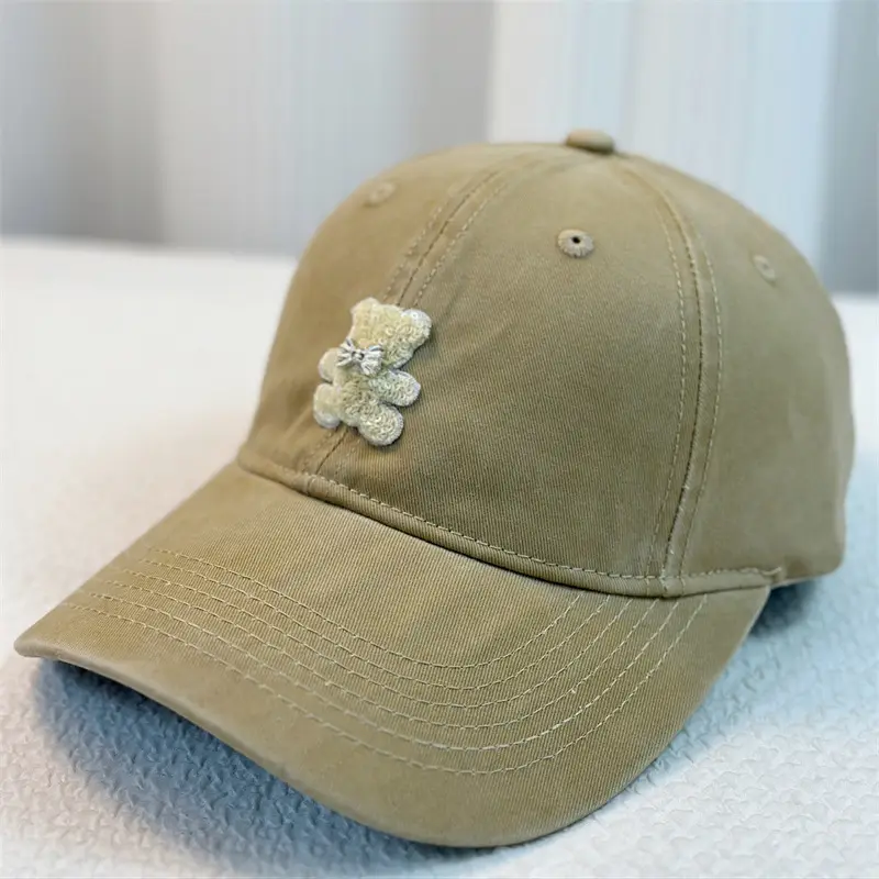 Green Floral Embroidered Baseball Cap for Men Women - Image 3