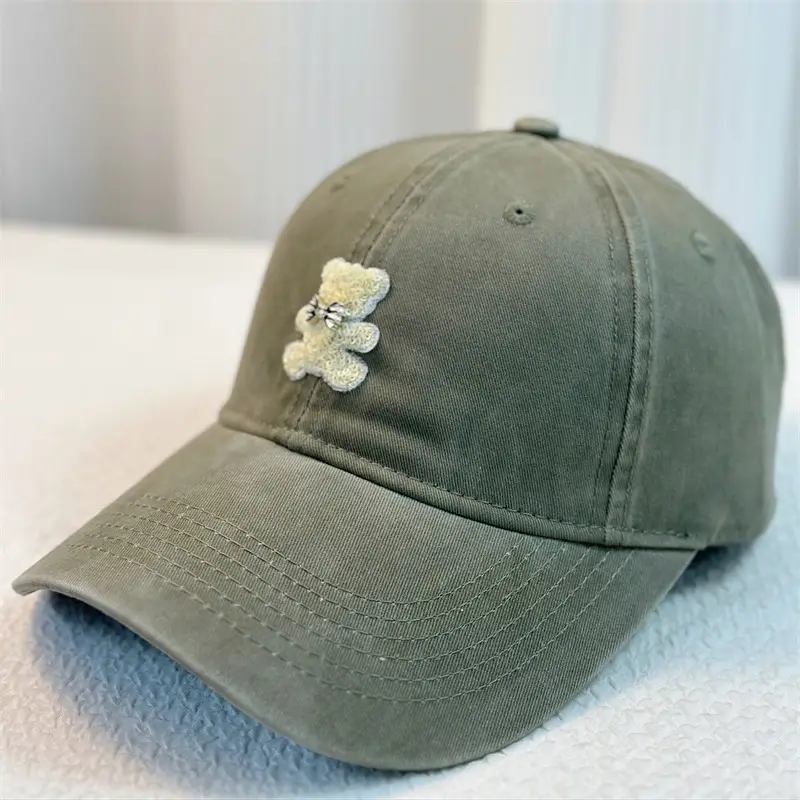 Green Floral Embroidered Baseball Cap for Men Women - Image 4