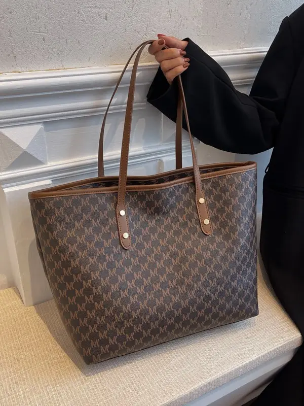 Women's Retro Cross-Border Tote Bag Brown Monogram - Image 5