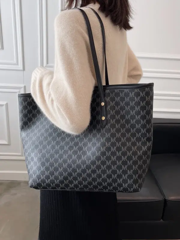 Women's Retro Cross-Border Tote Bag Brown Monogram - Image 6