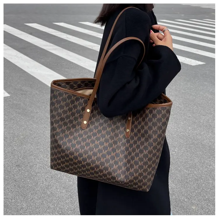 Women's Retro Cross-Border Tote Bag Brown Monogram — feature 12