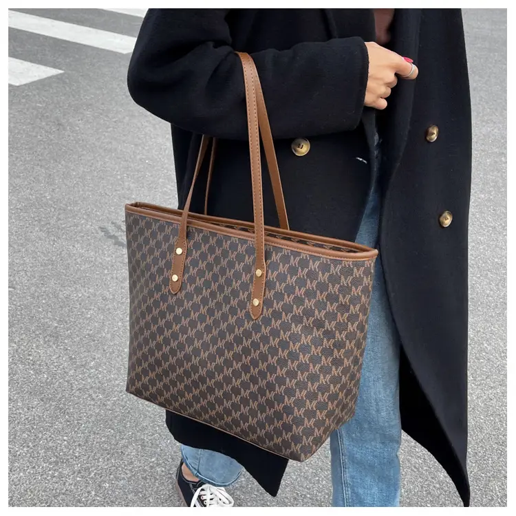 Women's Retro Cross-Border Tote Bag Brown Monogram — feature 13