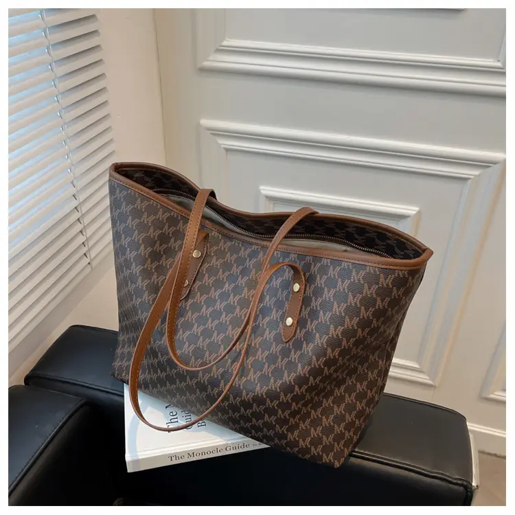 Women's Retro Cross-Border Tote Bag Brown Monogram — feature 19