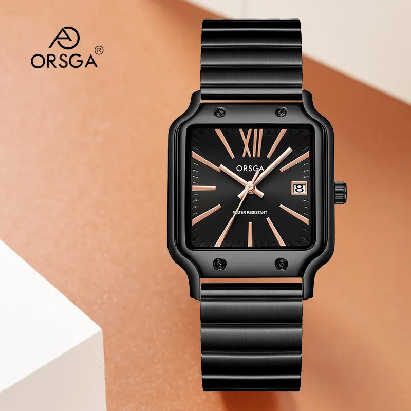 Women Square Watch Brown Leather Quartz Analog - Image 16