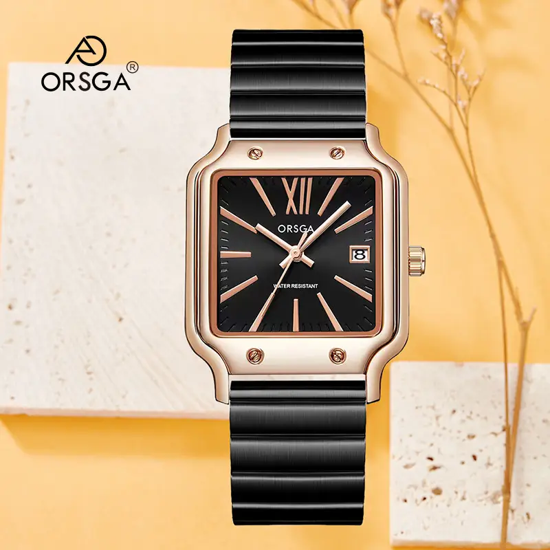 Women Square Watch Brown Leather Quartz Analog - Image 17