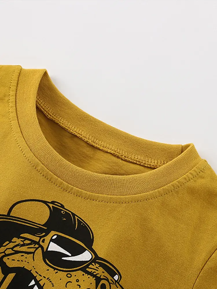 Malwee Boys T-Shirt Yellow Summer Graphic Breakin' Brooklyn