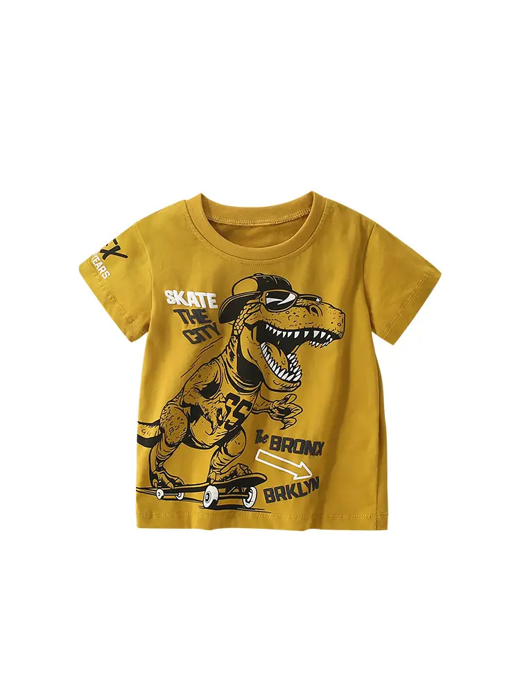 Malwee Boys T-Shirt Yellow Summer Graphic Breakin' Brooklyn