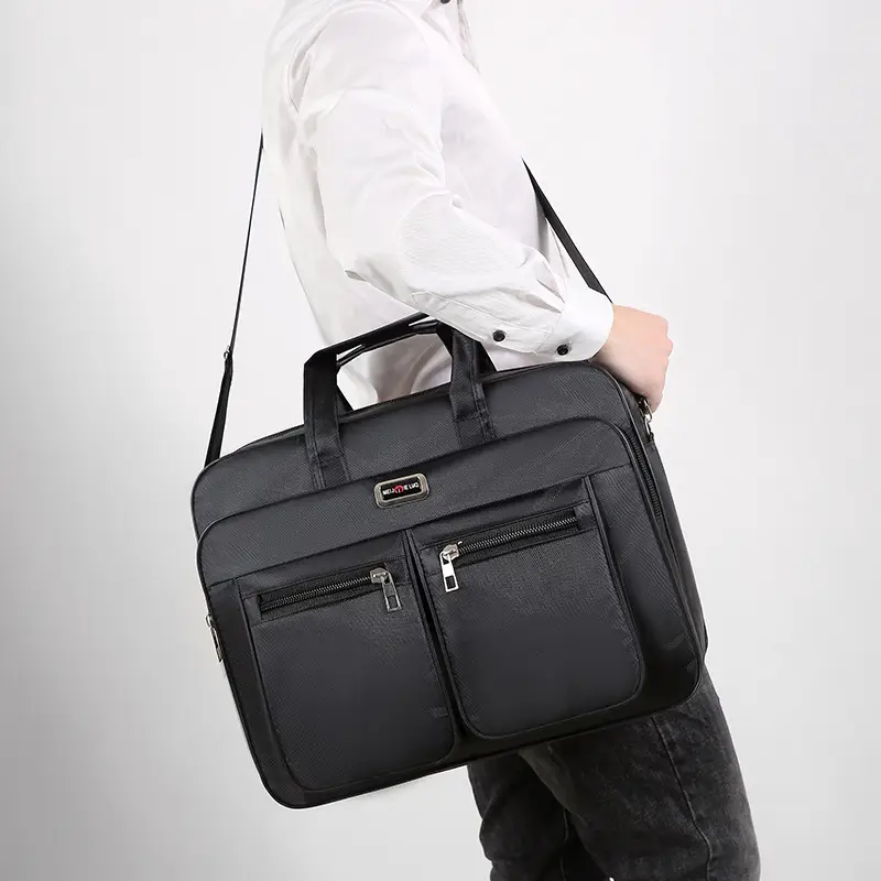 Men's Waterproof Oxford Shoulder Bag with Print Logo - Image 6