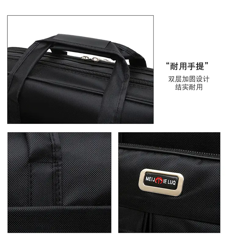 Men's Waterproof Oxford Shoulder Bag with Print Logo — feature 11