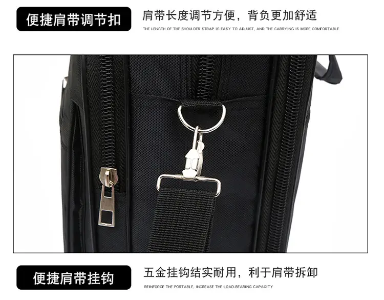 Men's Waterproof Oxford Shoulder Bag with Print Logo — feature 13