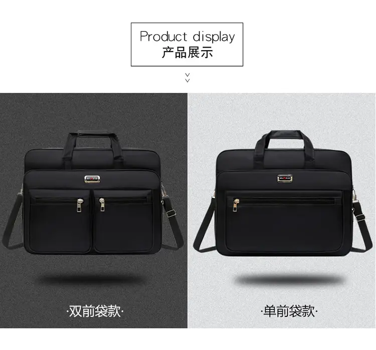 Men's Waterproof Oxford Shoulder Bag with Print Logo — feature 15