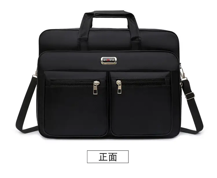 Men's Waterproof Oxford Shoulder Bag with Print Logo — feature 16
