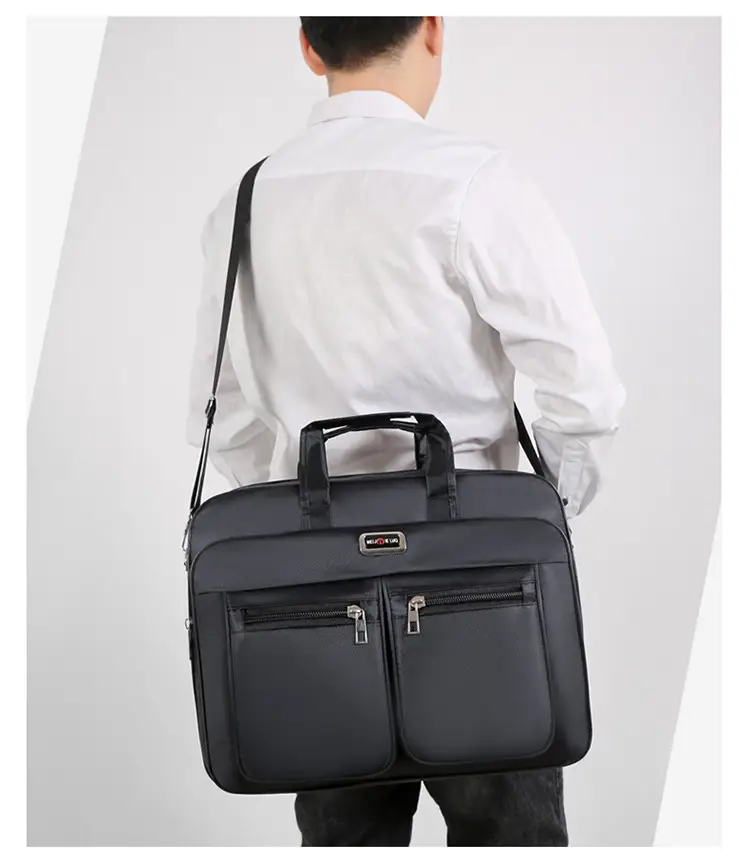 Men's Waterproof Oxford Shoulder Bag with Print Logo — feature 23