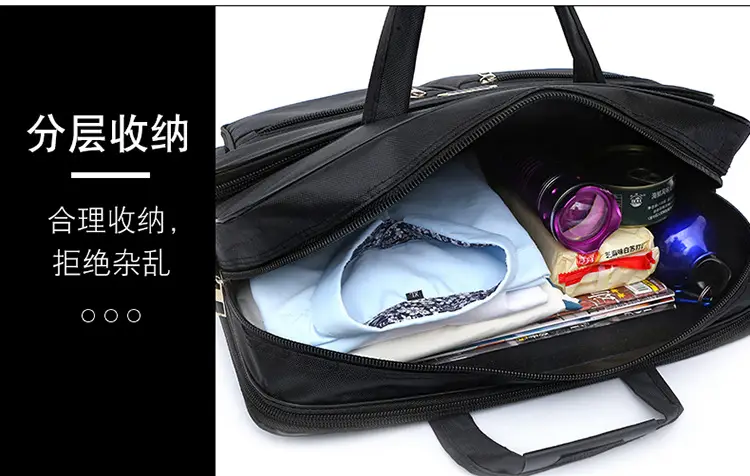 Men's Waterproof Oxford Shoulder Bag with Print Logo — feature 5