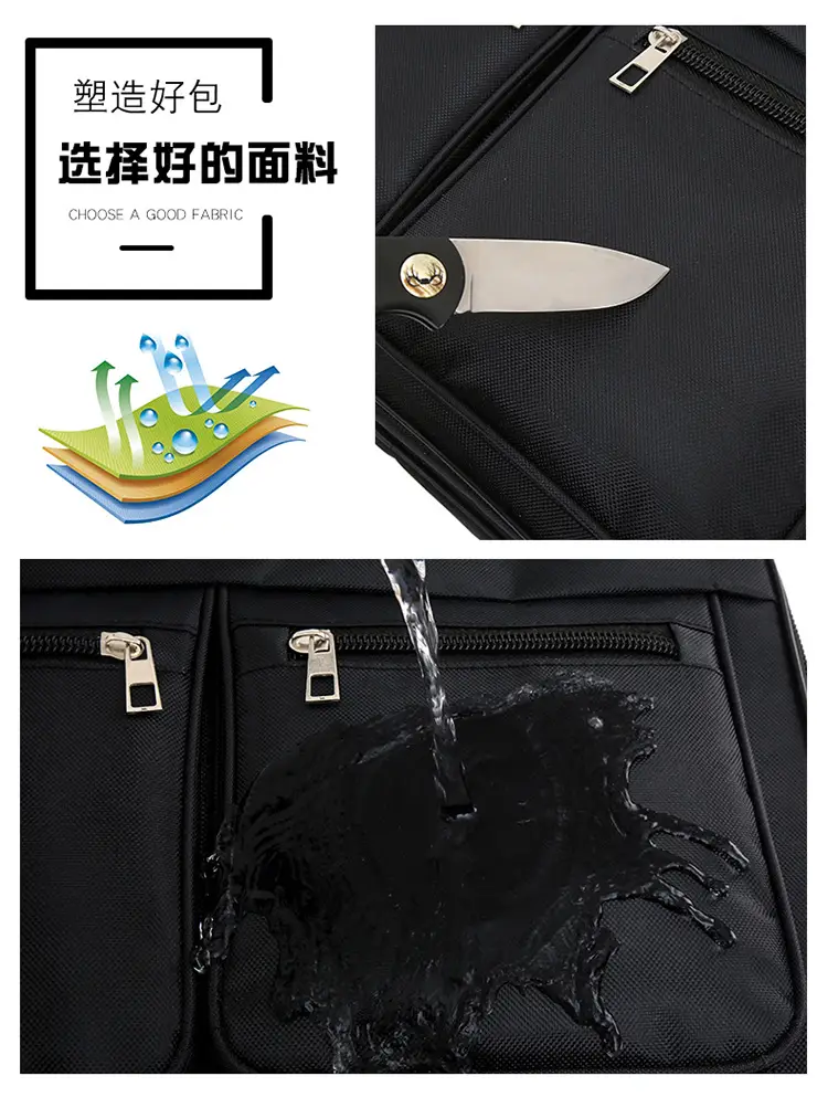 Men's Waterproof Oxford Shoulder Bag with Print Logo — feature 8