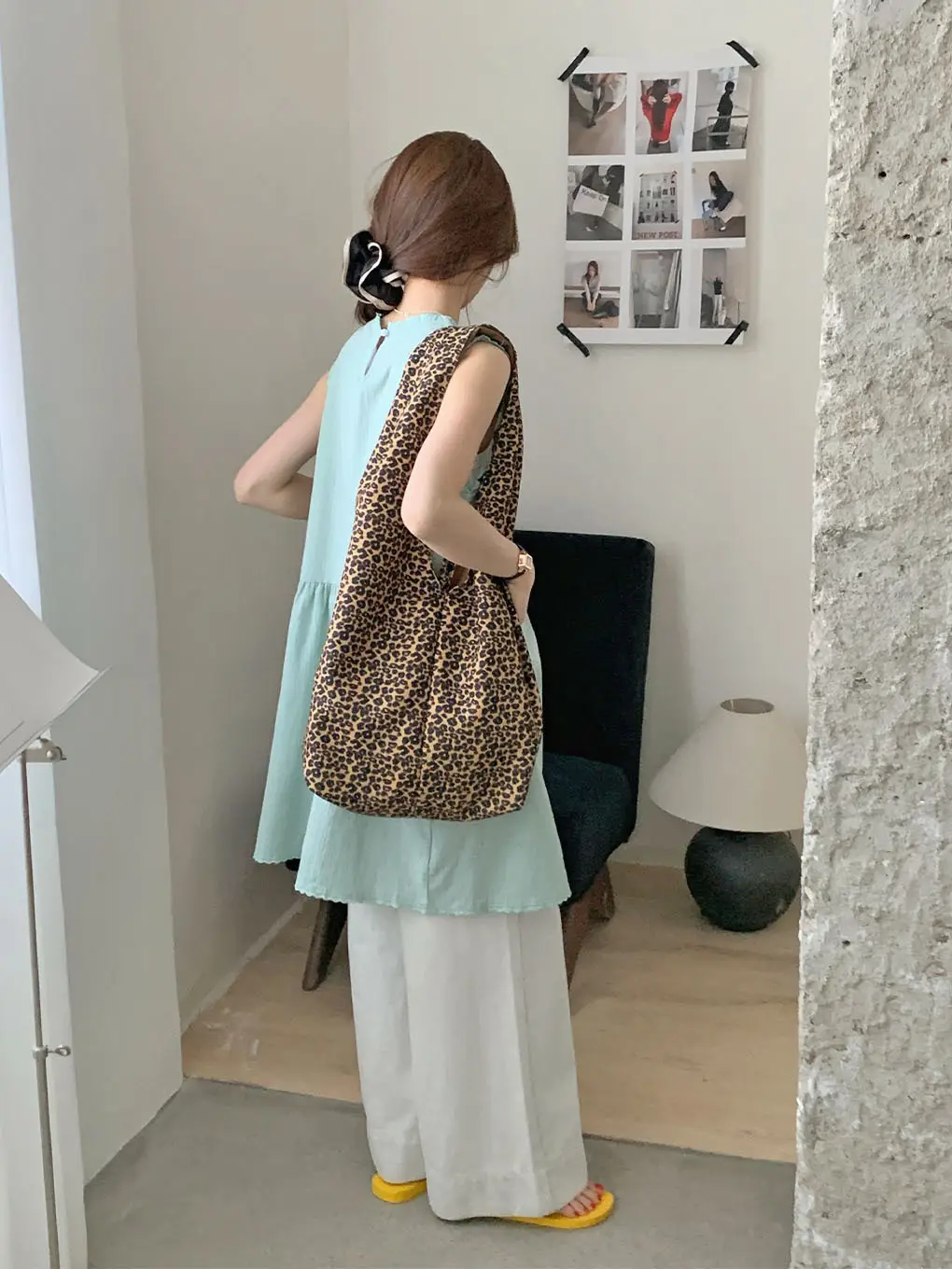 Korean Leopard Print Large Capacity Shoulder Bag — feature 7