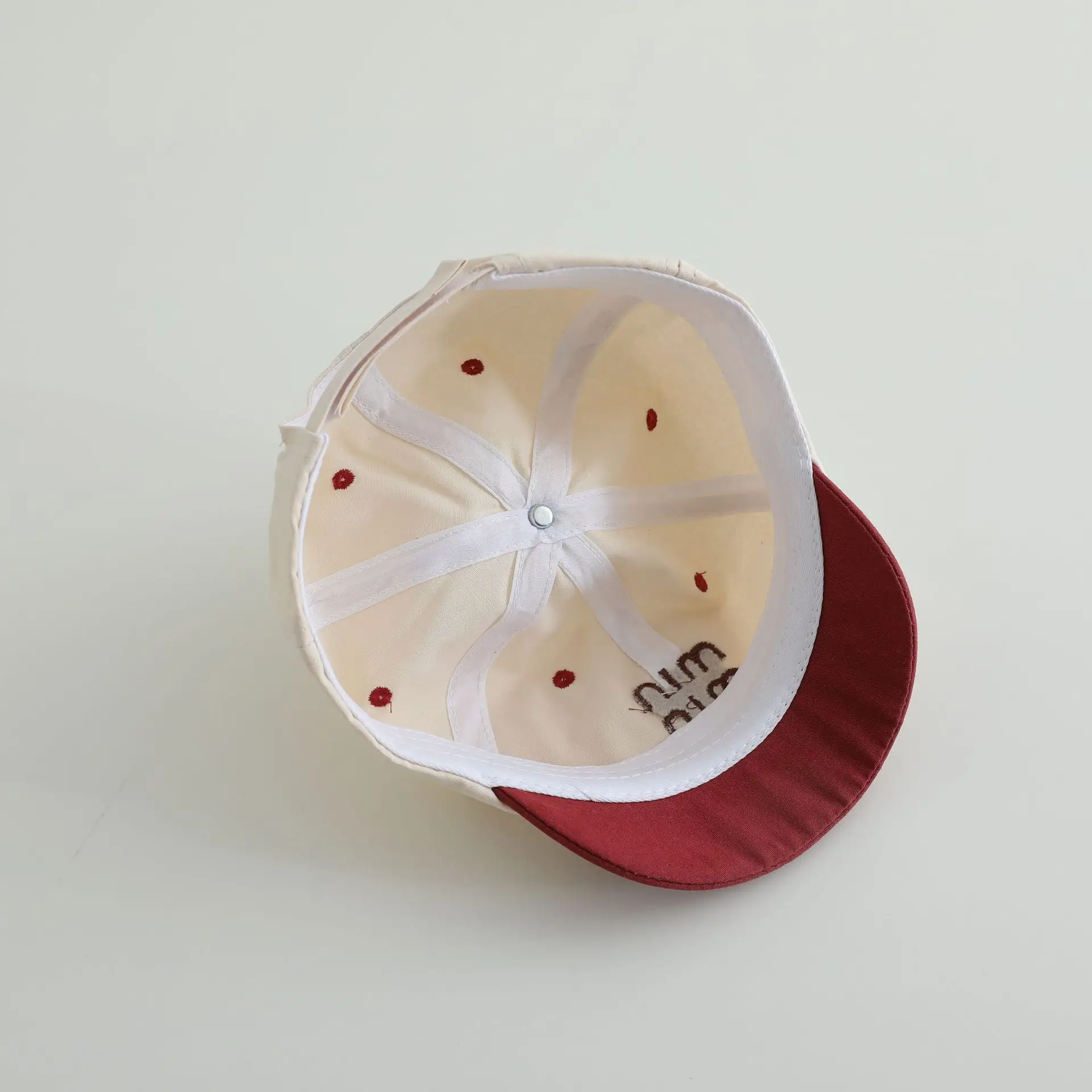 Minmin Baseball Cap Black White Red Brown β feature 15