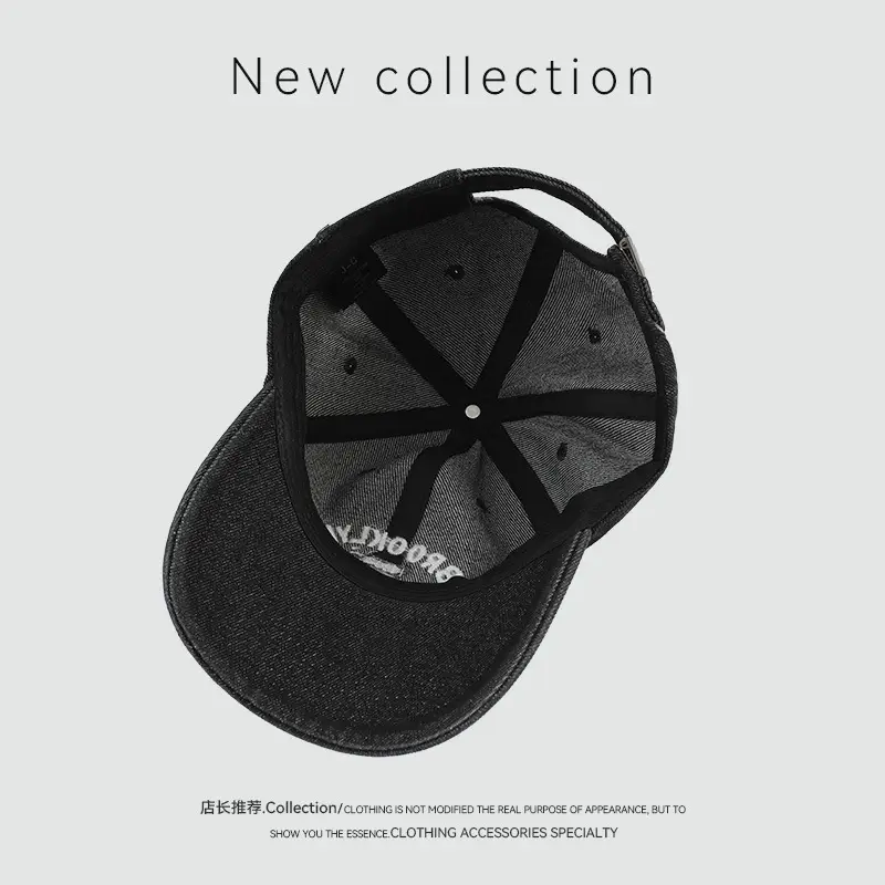 Unisex 1898 Brooklyn New York Wash Denim Cap — feature 4