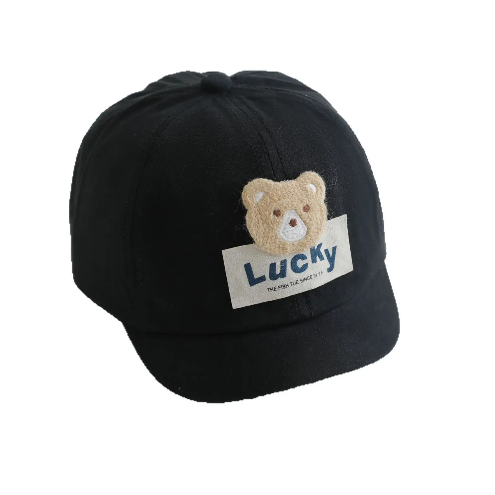 Black Bear Embroidered Lucky Cap for Baby - Image 12