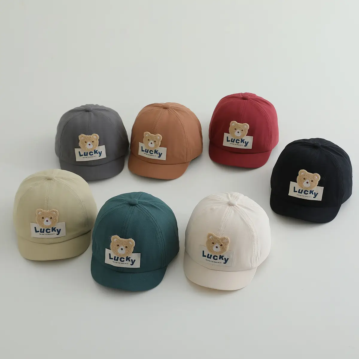 Black Bear Embroidered Lucky Cap for Baby — feature 2