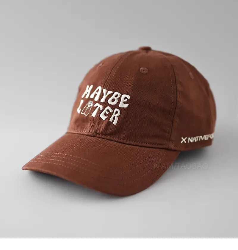 Mayoester Brown Baseball Cap for Men Women Spring Summer