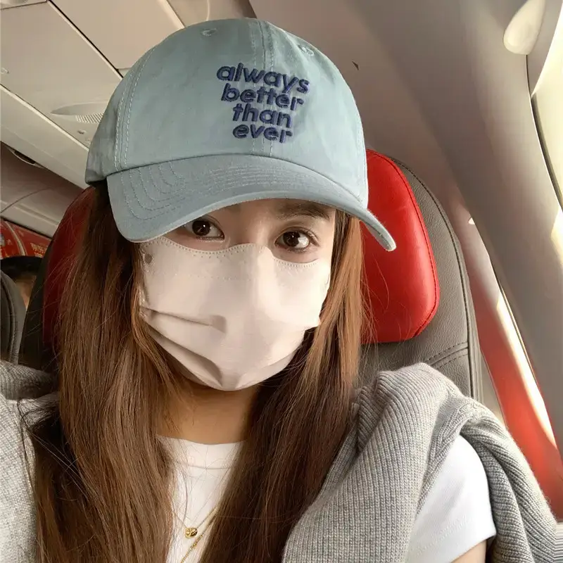 2025 Korean Style Letter Embroidered Duck Cap for Women - Image 10