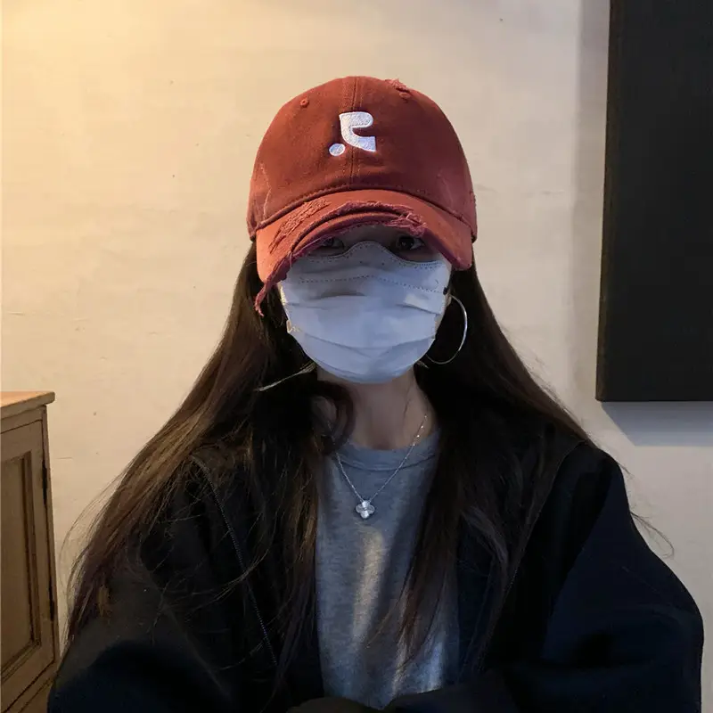 Grey Embroidered Baseball Cap for Men Women