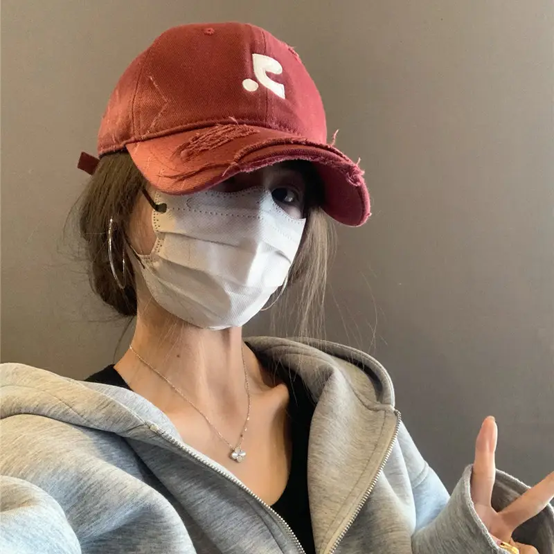 Grey Embroidered Baseball Cap for Men Women