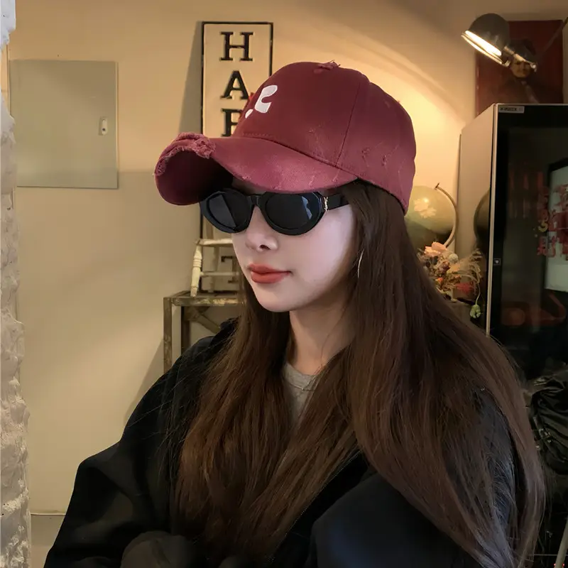 Grey Embroidered Baseball Cap for Men Women