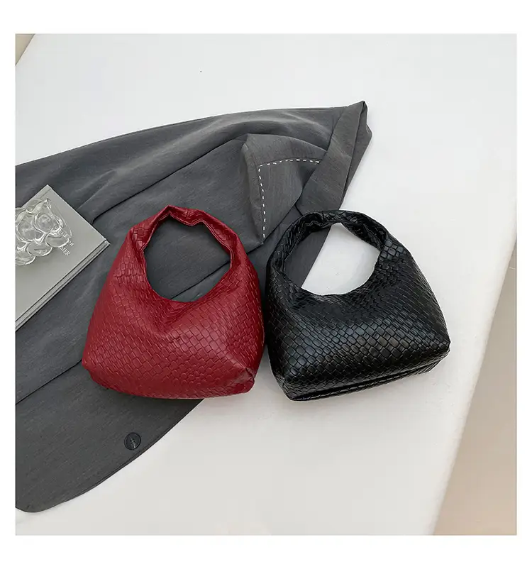 Maroon Woven Women's Shoulder Bag 2025 Casual Commuter — feature 26