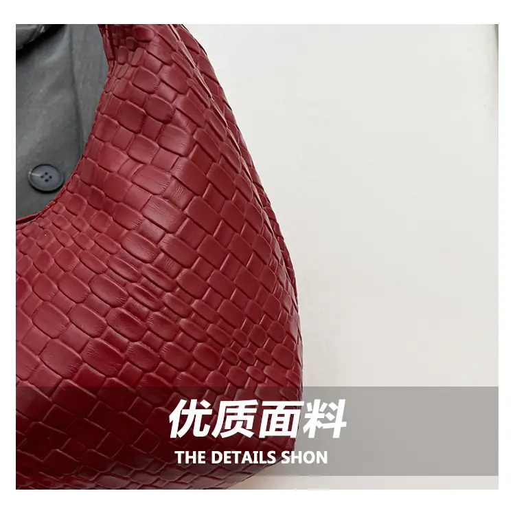 Maroon Woven Women's Shoulder Bag 2025 Casual Commuter — feature 5