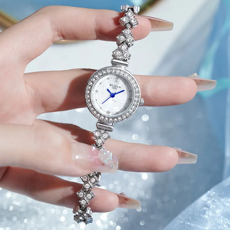 Women's Sparkly Quartz Watch with Crystal Bracelet - Image 3