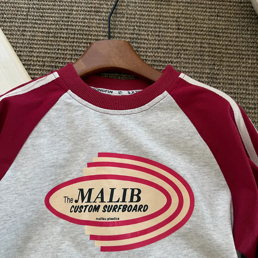 2025 Kids Striped Long Sleeve T-Shirt White Red — feature 5