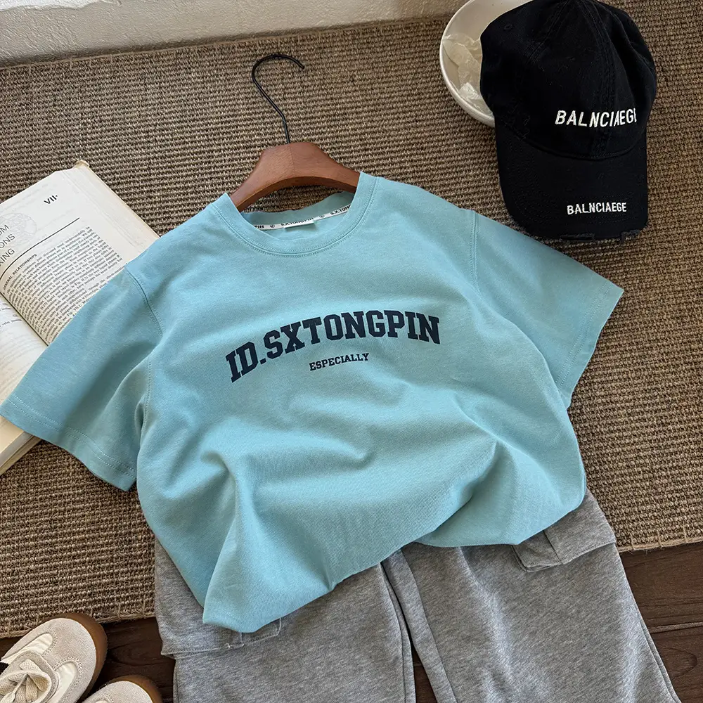 Kids Blue ID.SX Tongpin T-Shirt 2025 Spring — feature 4