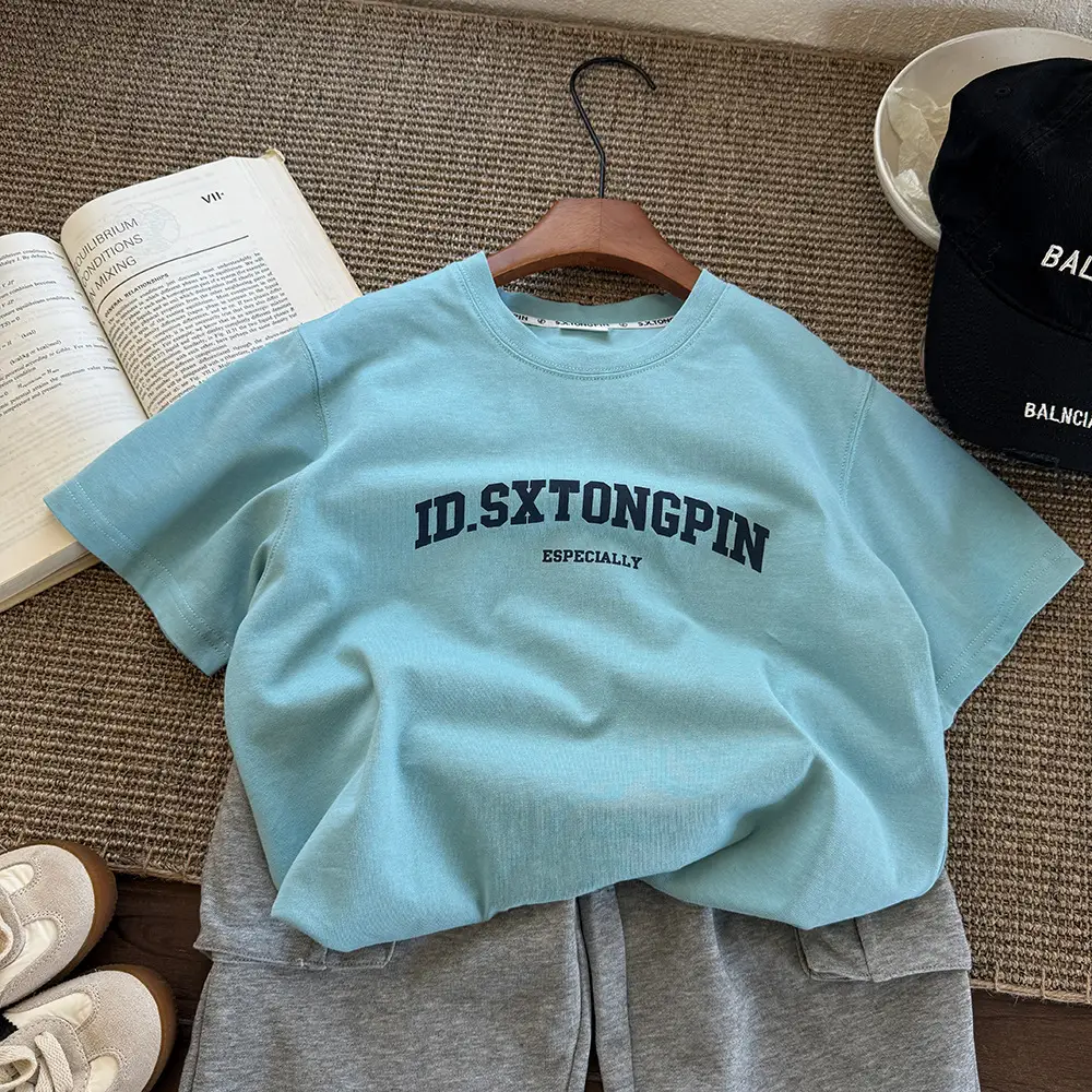 Kids Blue ID.SX Tongpin T-Shirt 2025 Spring — feature 5