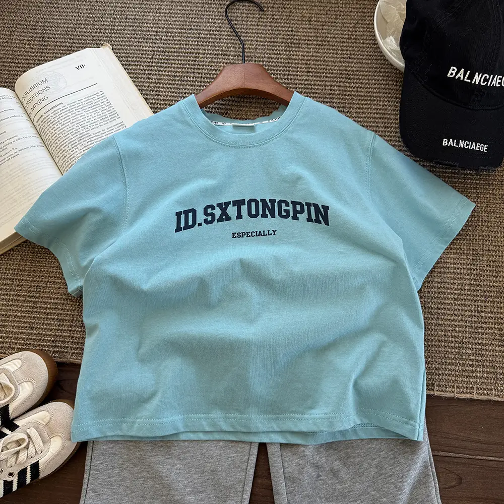 Kids Blue ID.SX Tongpin T-Shirt 2025 Spring — feature 6