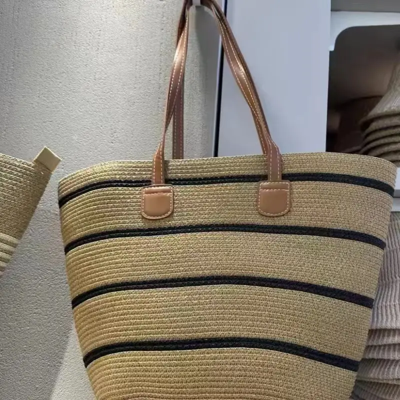 Straw Woven Women's Bag Large Capacity Beach Tote - Image 3