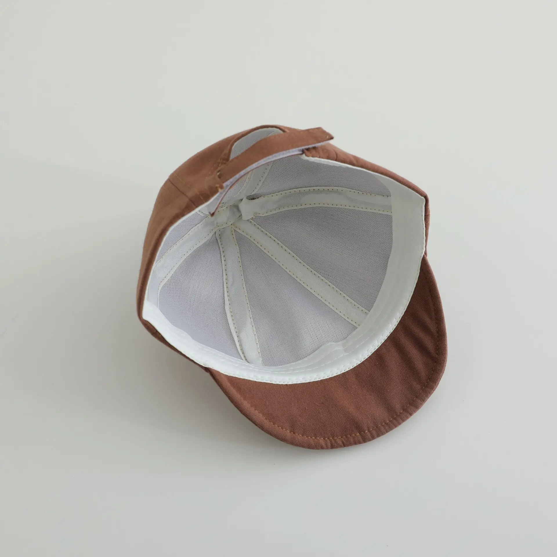 White Soft-Brimmed Baseball Cap for Kids - Image 8