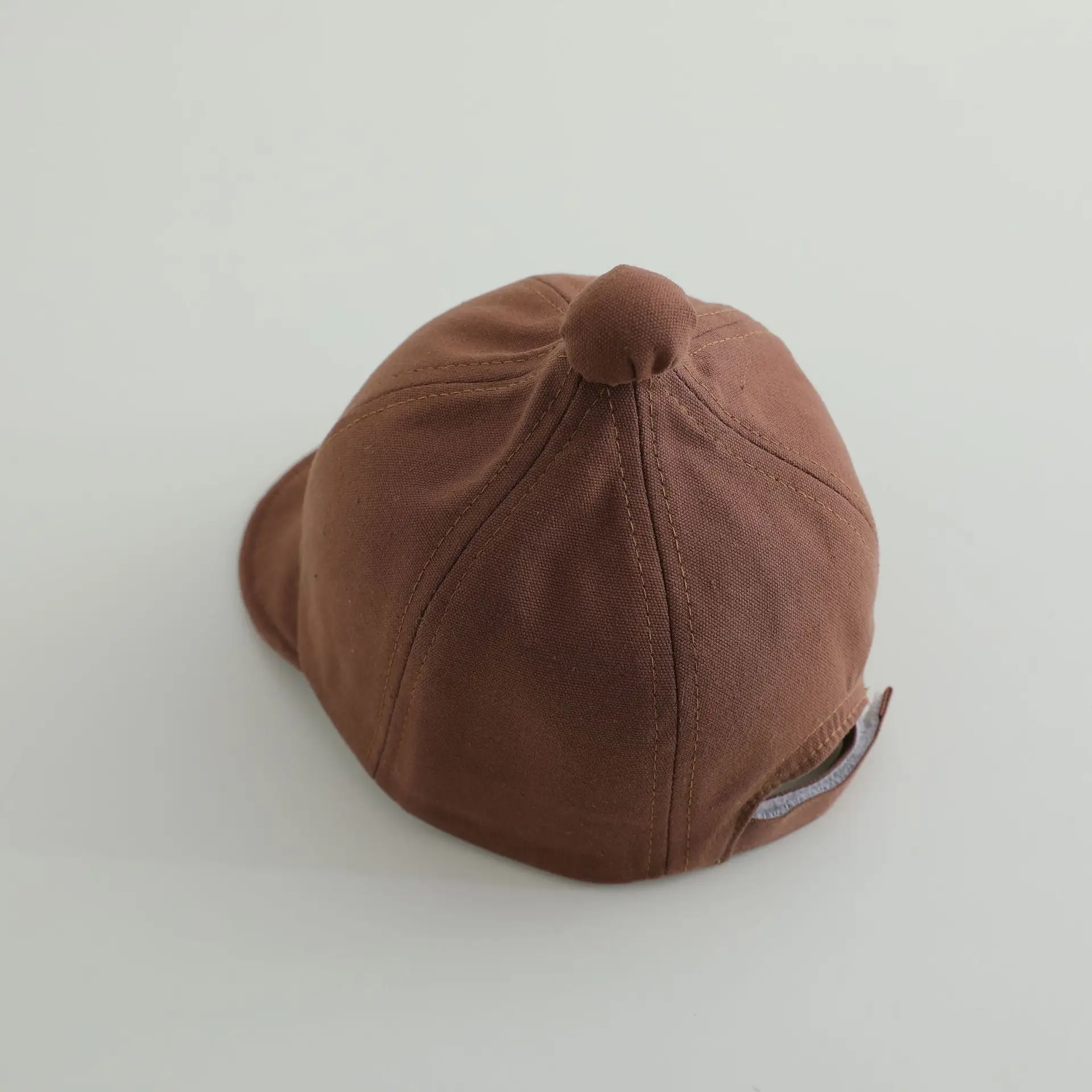 White Soft-Brimmed Baseball Cap for Kids - Image 10