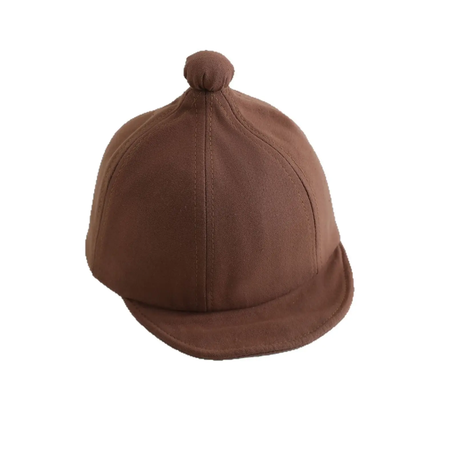 White Soft-Brimmed Baseball Cap for Kids - Image 11